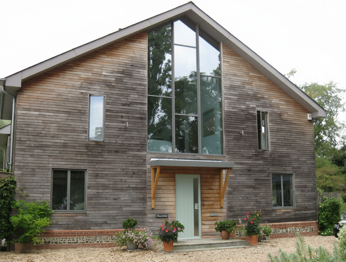 Home windows with silver medium window film installed by TwilightTint Hampshire